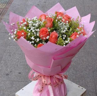 情人节送花祝福语爱上11朵粉玫瑰